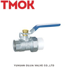 TMOK low price high quality pneumatic stainless steel male*female BSP thread long service life lever steel brass ball valve